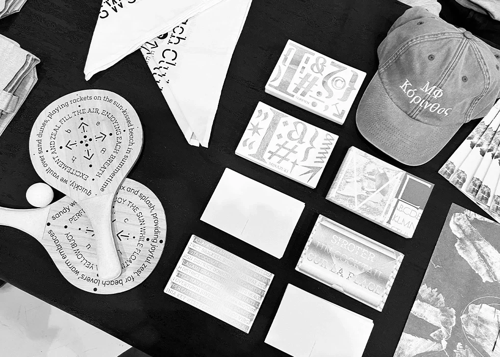 Photographie de nos produits lors de notre participations aux Puces Typos au Campus Fonderie de l'Image