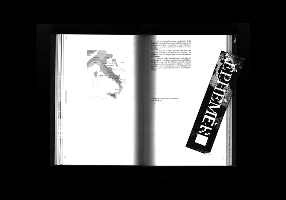 Page intérieure du livre Éphémère inspirée du rasoir d’Ockham