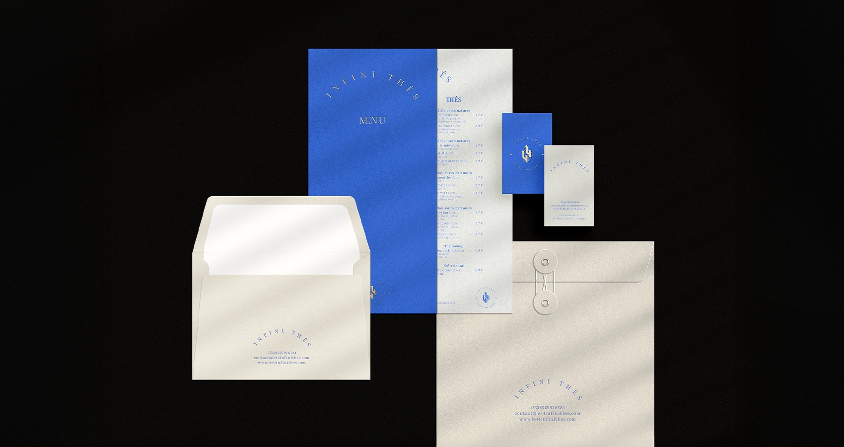 Présentation complète de l’identité visuelle du café Le 44 conçue par Corentin Echivard