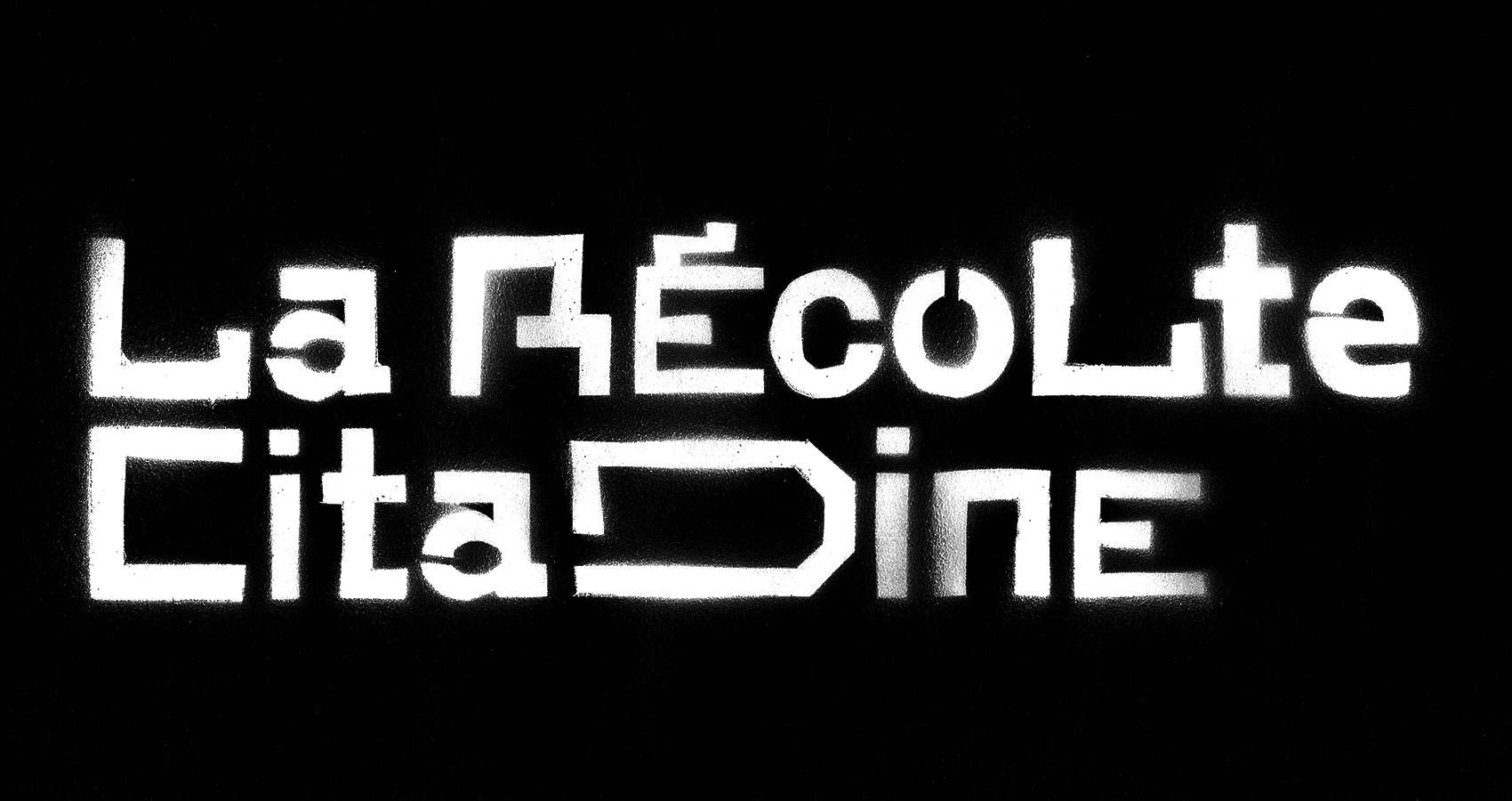 Logo La Récolte Citadine en version négative noir et blanc