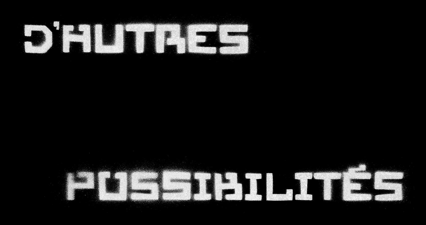 Visuel typographique D'autres possibilités de La Récolte Citadine
