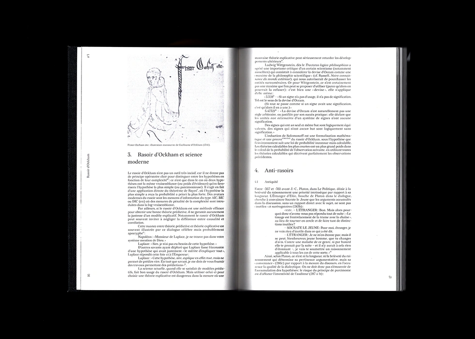 Page intérieure du livre de thèse avec composition graphique
