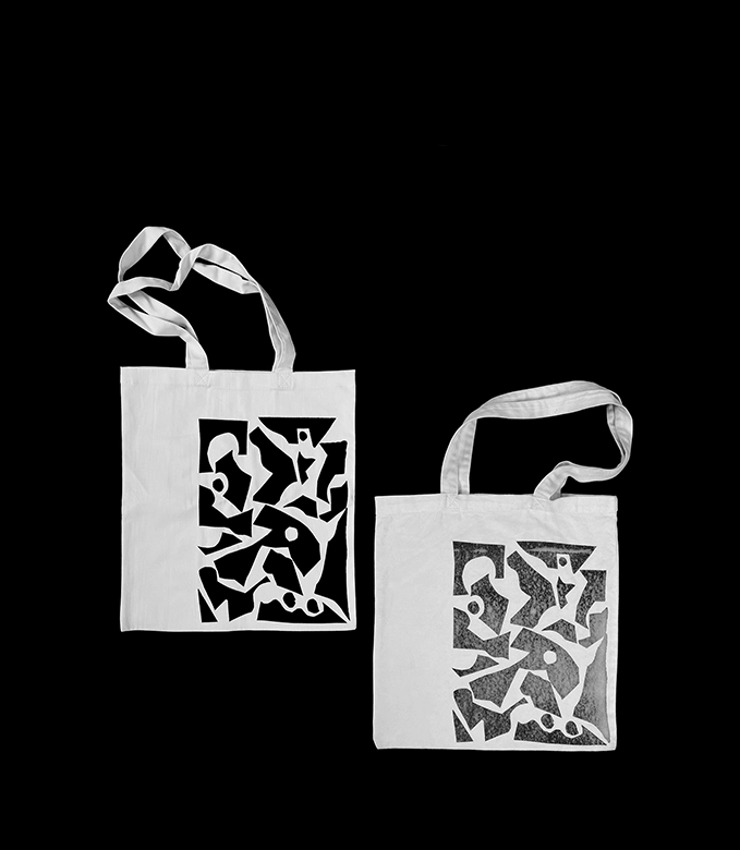 Tote bag — Cut paper pattern